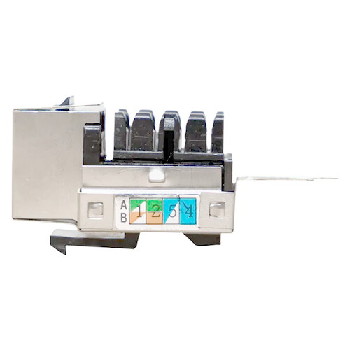 Модуль Keystone розеточный TERACOM PRO Cat.6 RJ-45 экранированный FTP 110 IDC 90 градусов