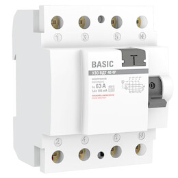 Устройство защитного отключения УЗО ВДТ-40 4P 63А/100мА (электронное) Basic