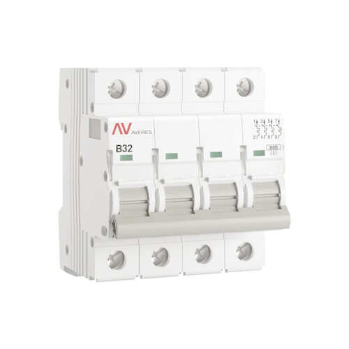 Выключатель автоматический AV-10 4P 32A (B) 10kA EKF AVERES