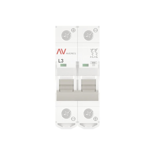 Выключатель автоматический AV-10 DC 2P 3A (L) 10kA EKF AVERES