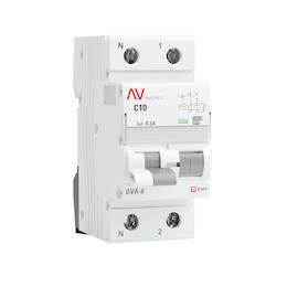 Дифференциальный автомат DVA-6 1P+N 10А (C) 300мА (A) 6кА EKF AVERES
